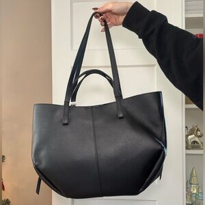 Made in Italy Genuine Leather Sleek Black Bag